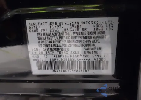 2024 Nissan Sentra Sv Xtronic Cvt из США, поврежденный, VIN 3N1AB8CV0RY255287